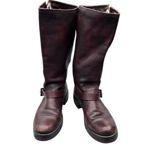 Frye Veronica Slouch Boots 8.5-9 Brown Distressed Grunge Western Ranch